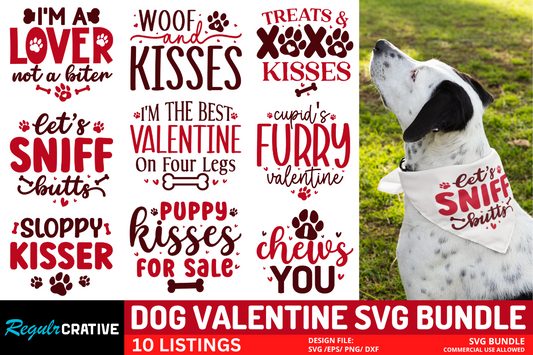 Dog Valentine SVG Bundle