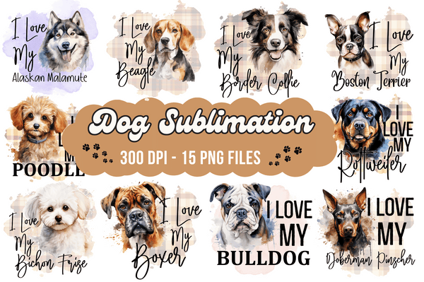 Dog Quotes Sublimation Bundle