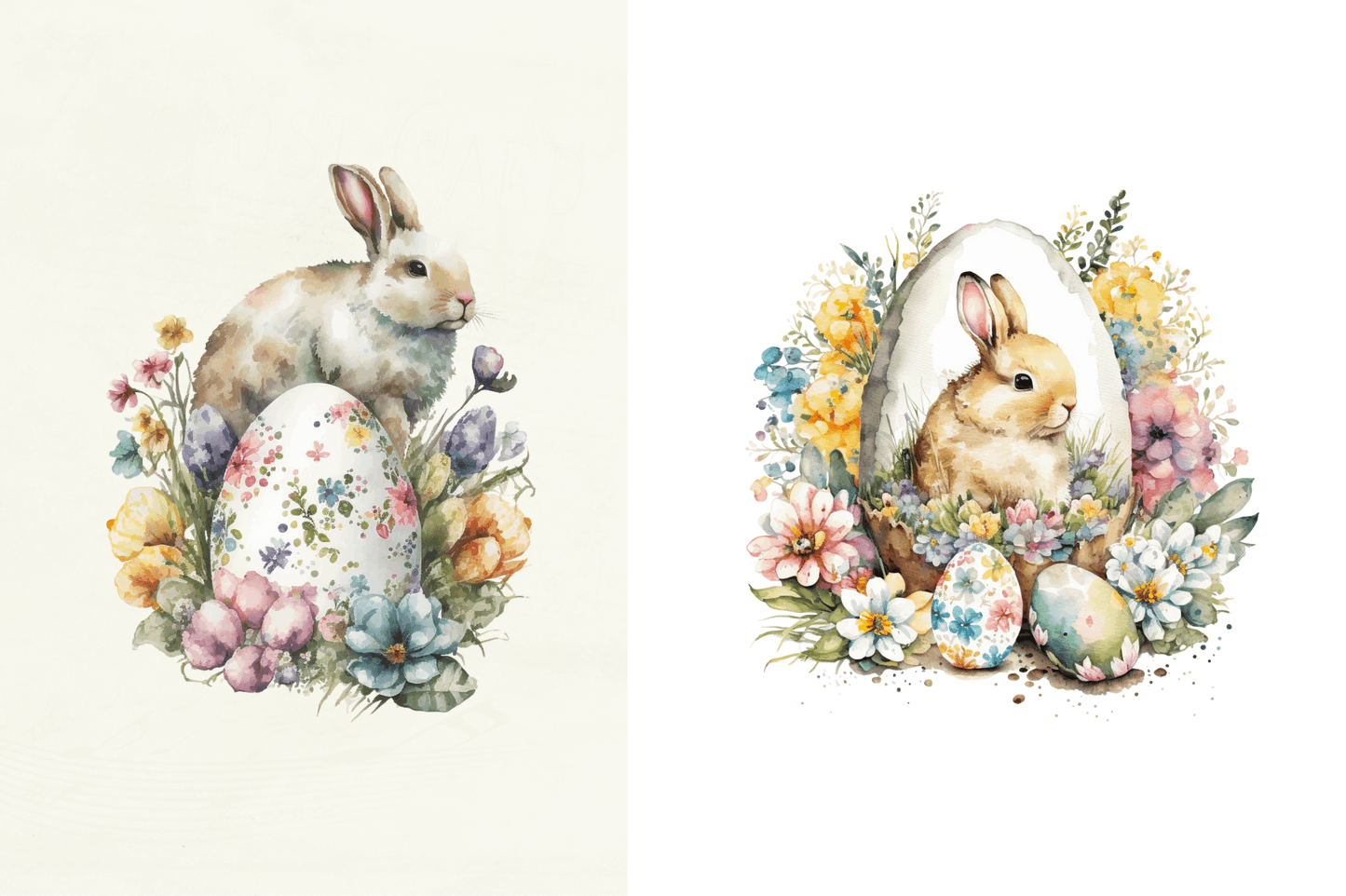 Watercolor Easter Bunny Sublimation Bundle