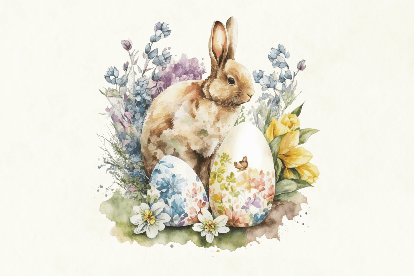 Watercolor Easter Bunny Sublimation Bundle