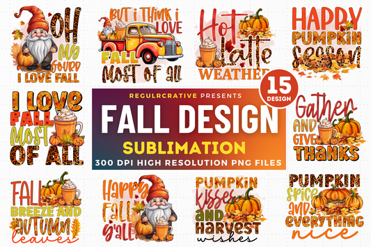 Pumpkin Sublimation Designs