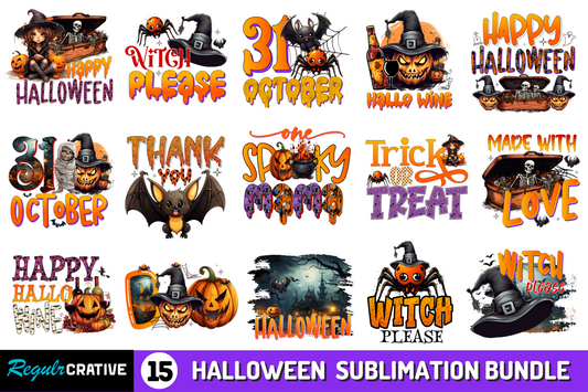 Halloween Sublimation PNG Design Bundle