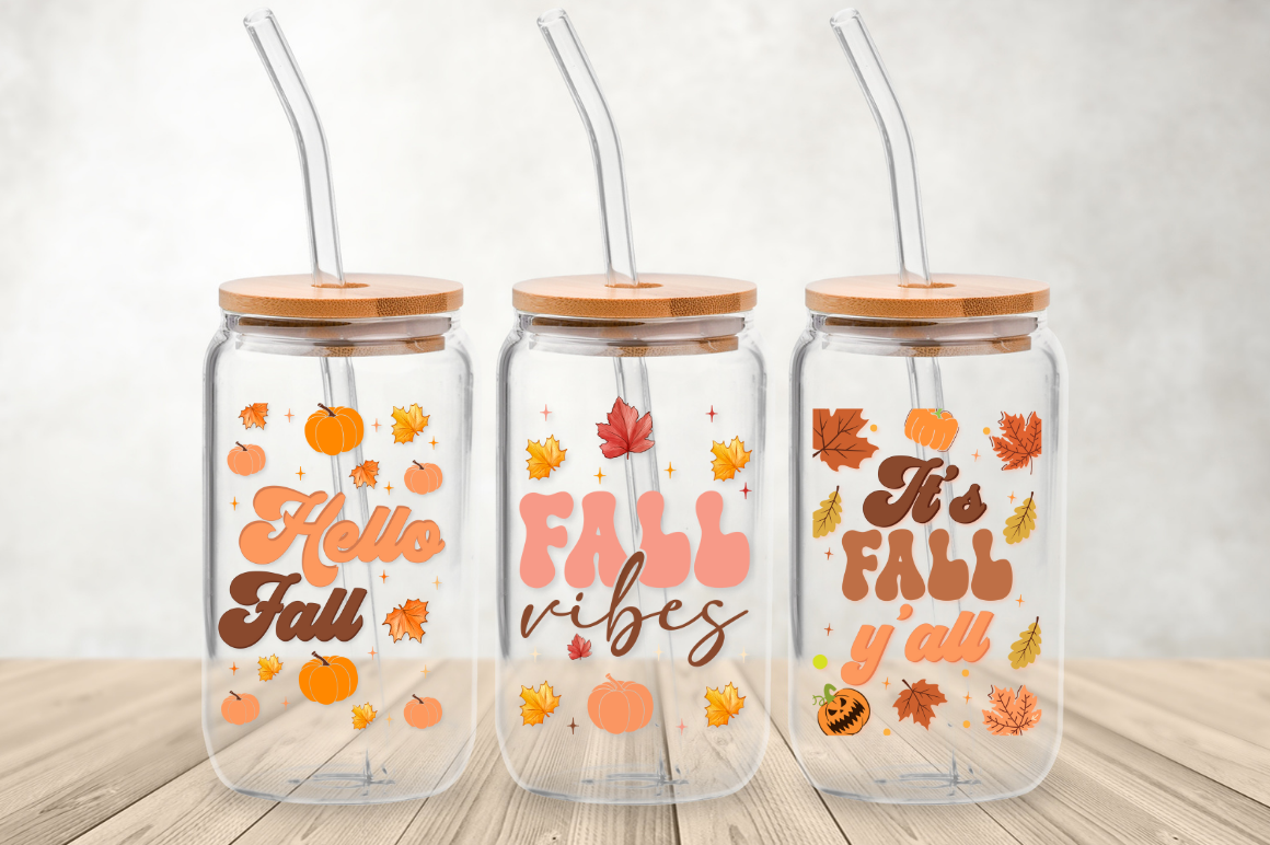 Fall Can Glass Svg Bundle