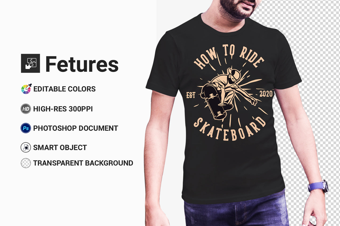 07 Editable Men's Crew Neck T-Shirt Mock-Up Bundle – Realistic & Stylish Mock-Up Pack