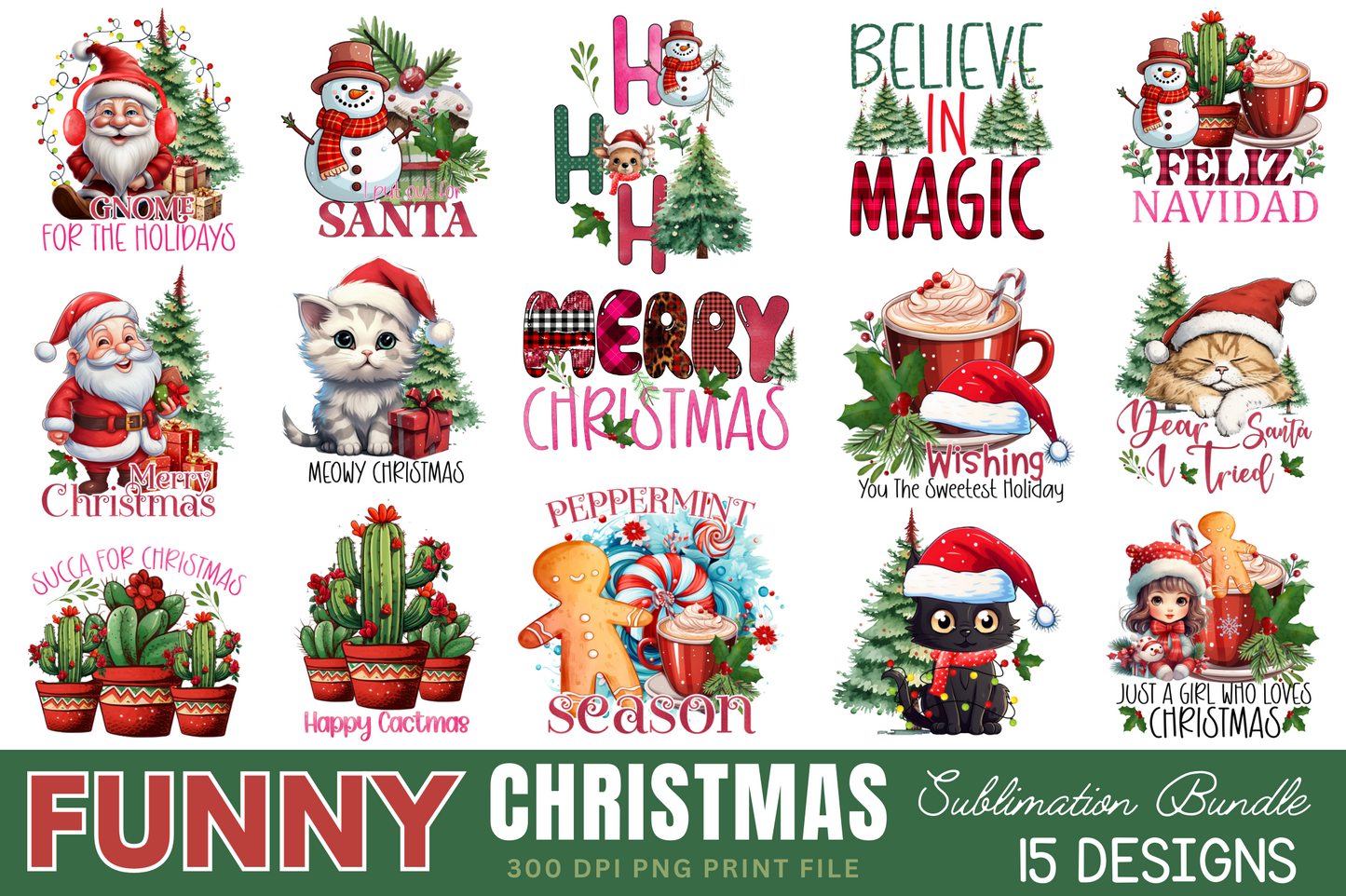 Funny Christmas Sublimation Bundle