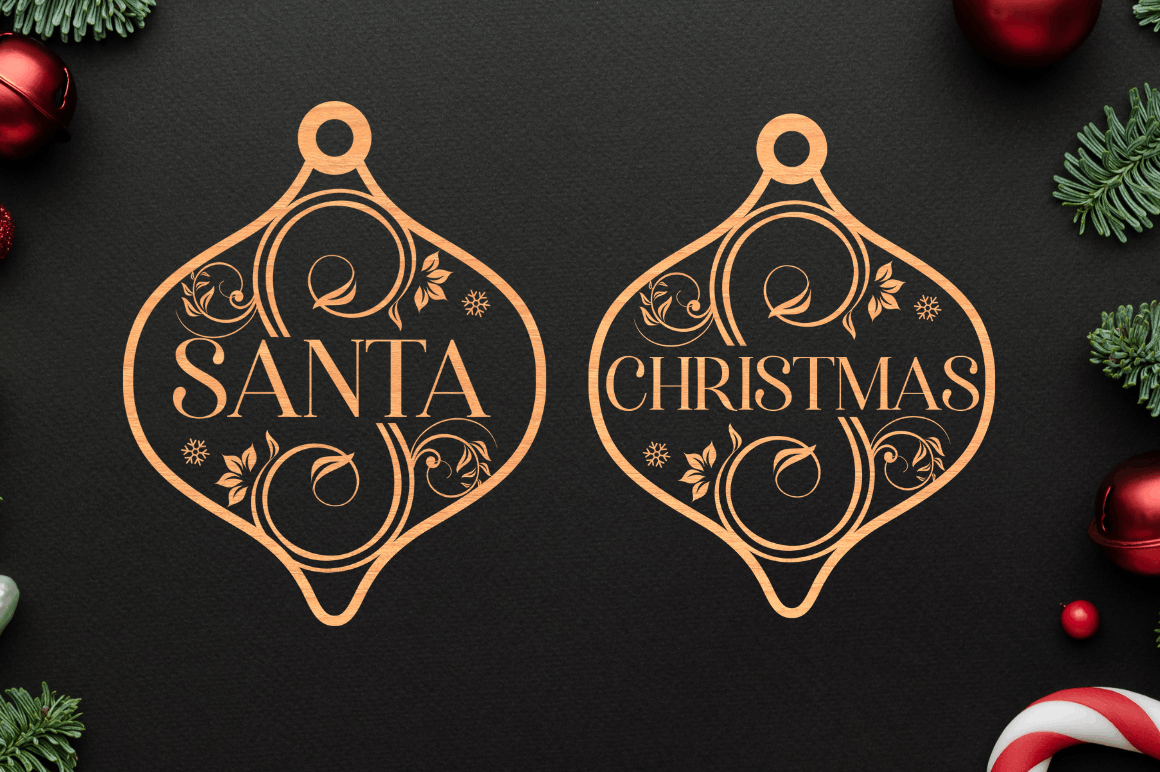 Christmas Word Ornaments SVG Bundle