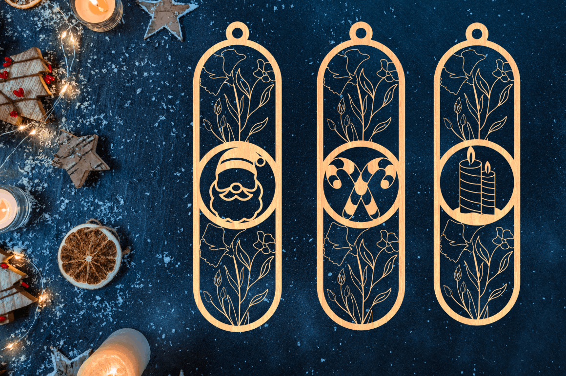 Paper Cut Christmas Bookmark  Svg Bundle