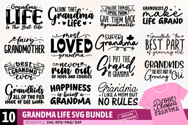 Grandma SVG Design Bundle