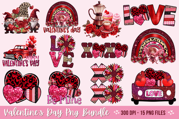 Valentine's Sublimation PNG Design Bundle