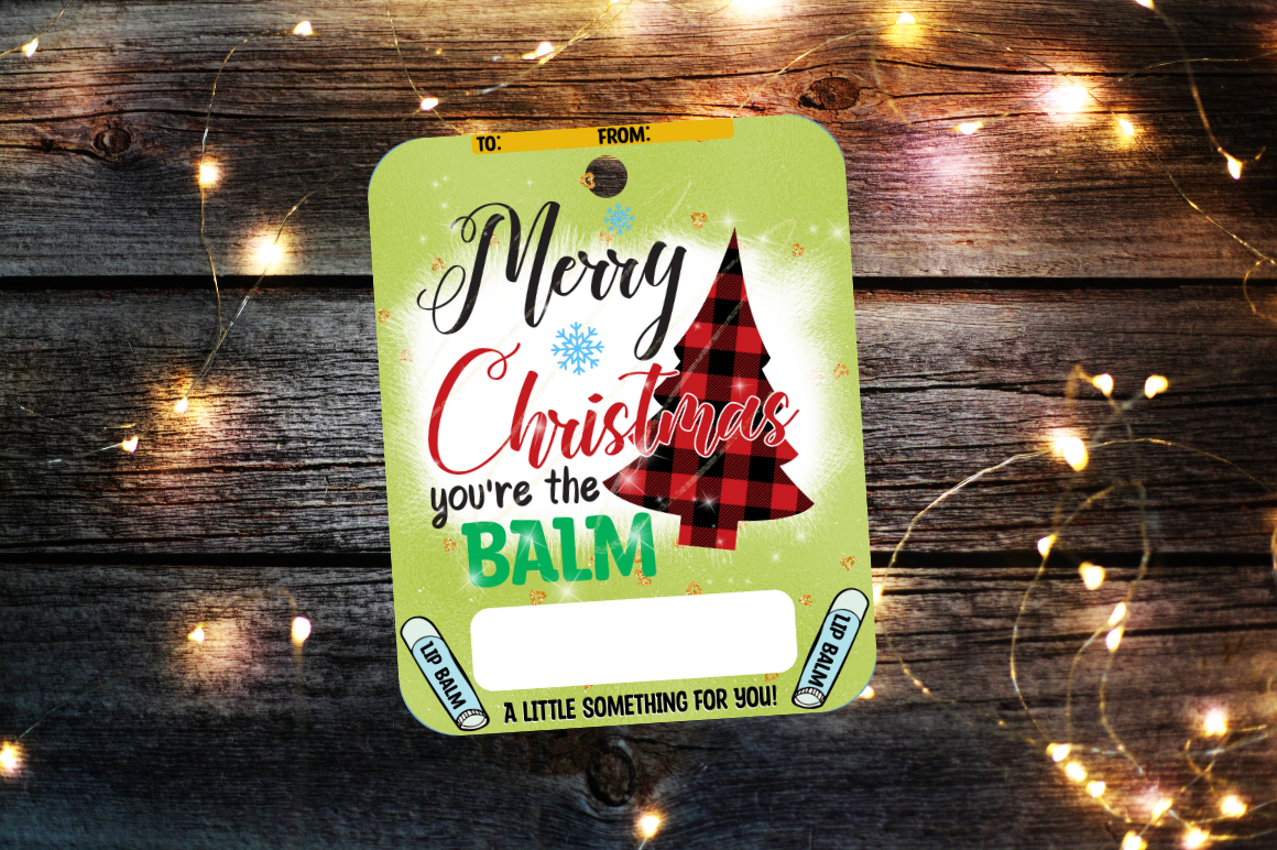 Christmas Lip Balm Card PNG Bundle