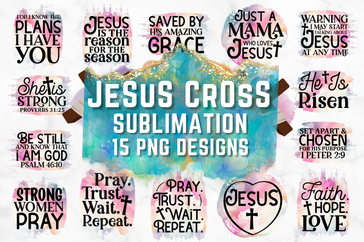 Jesus Cross Christian Sublimation Bundle