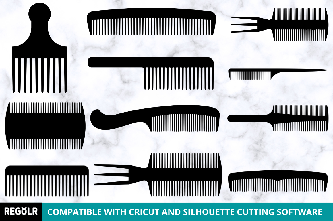 Laser Cut Hair Comb SVG Bundle