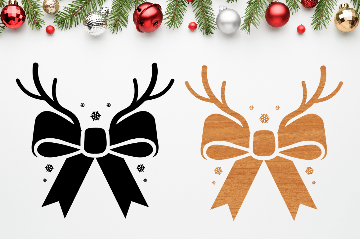 Laser Cut Christmas Antlers SVG Bundle