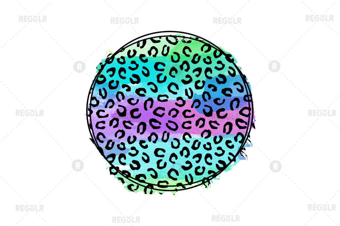 Leopard Circle Sublimation background Bundle