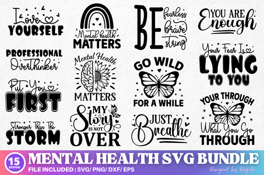 Mental health SVG Designs Bundle