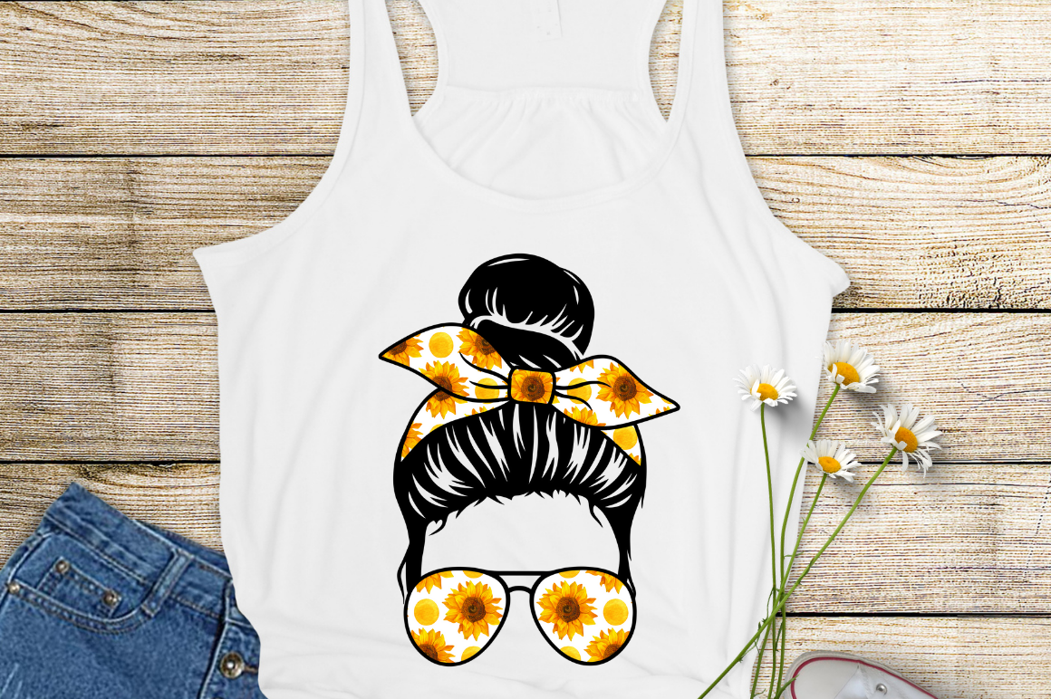 Messy Bun Sublimation PNG Bundle