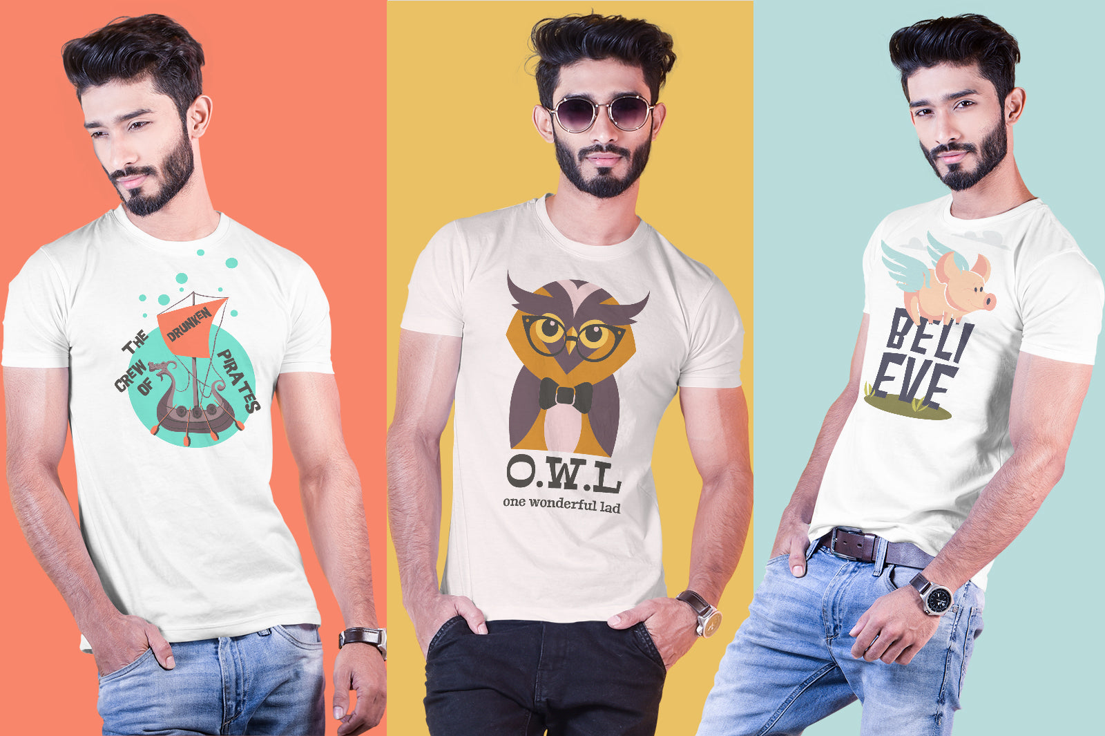 07 Editable Male T-Shirt Mock-Up Bundle – Realistic & Stylish Mock-Up Bundle