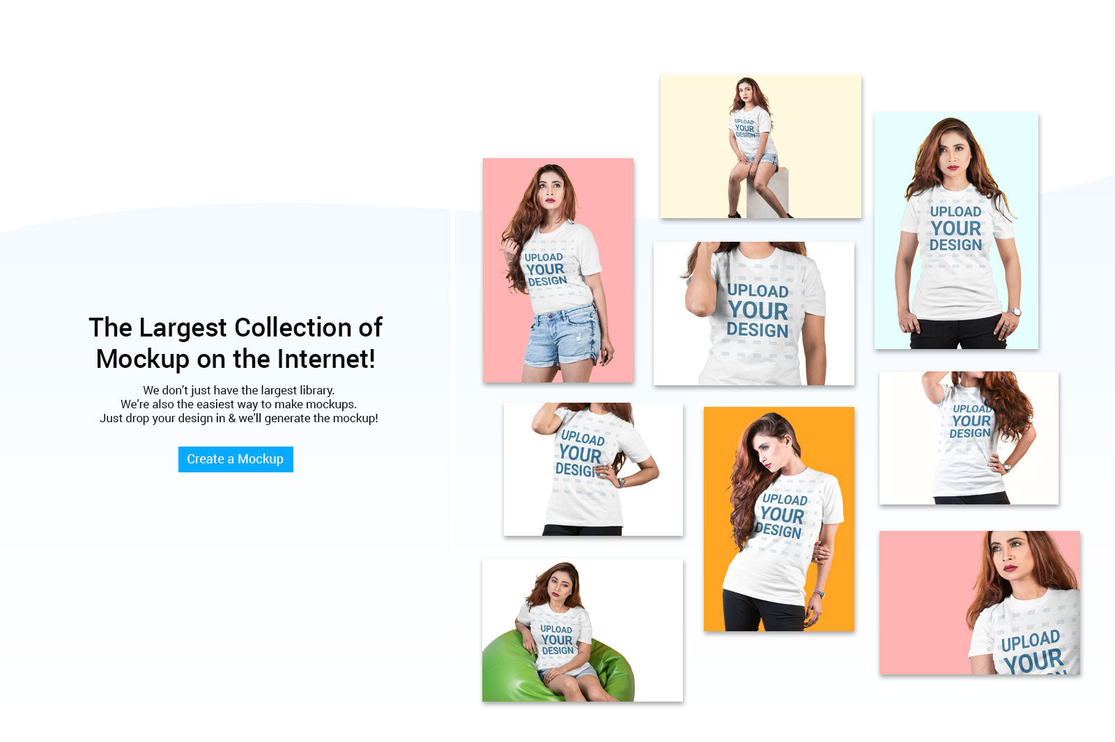 05 Editable Female T-Shirt Mockup Bundle