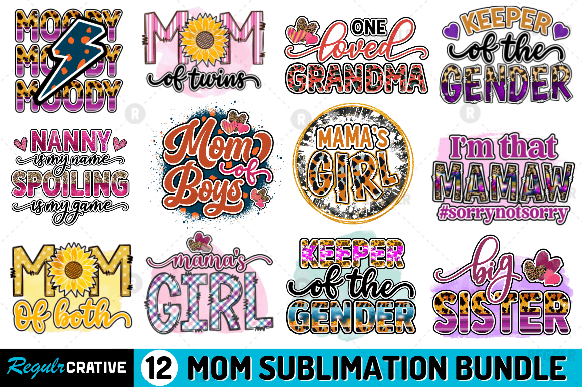 Mom Mother's day Sublimation Bundle