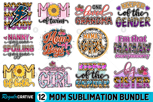 Mom Mother's day Sublimation Bundle