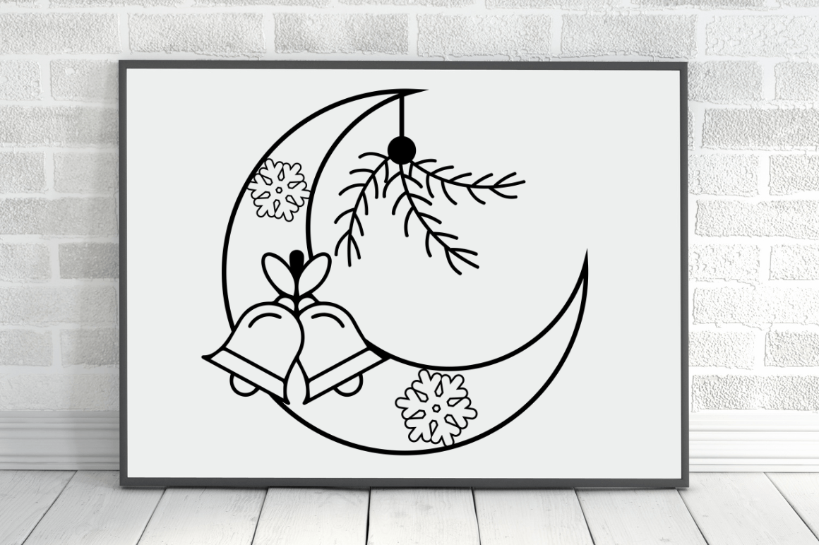 Laser Cut Christmas Moon SVG Bundle