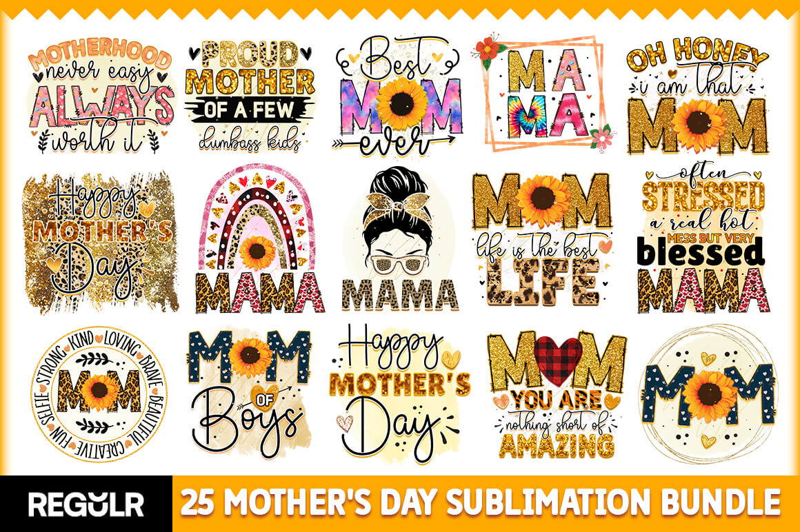 Mother's Day Mom  Sublimation Bundle