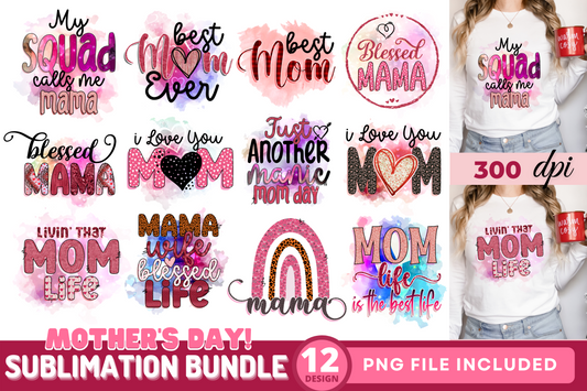 Mother's Day PNG Sublimation Bundle