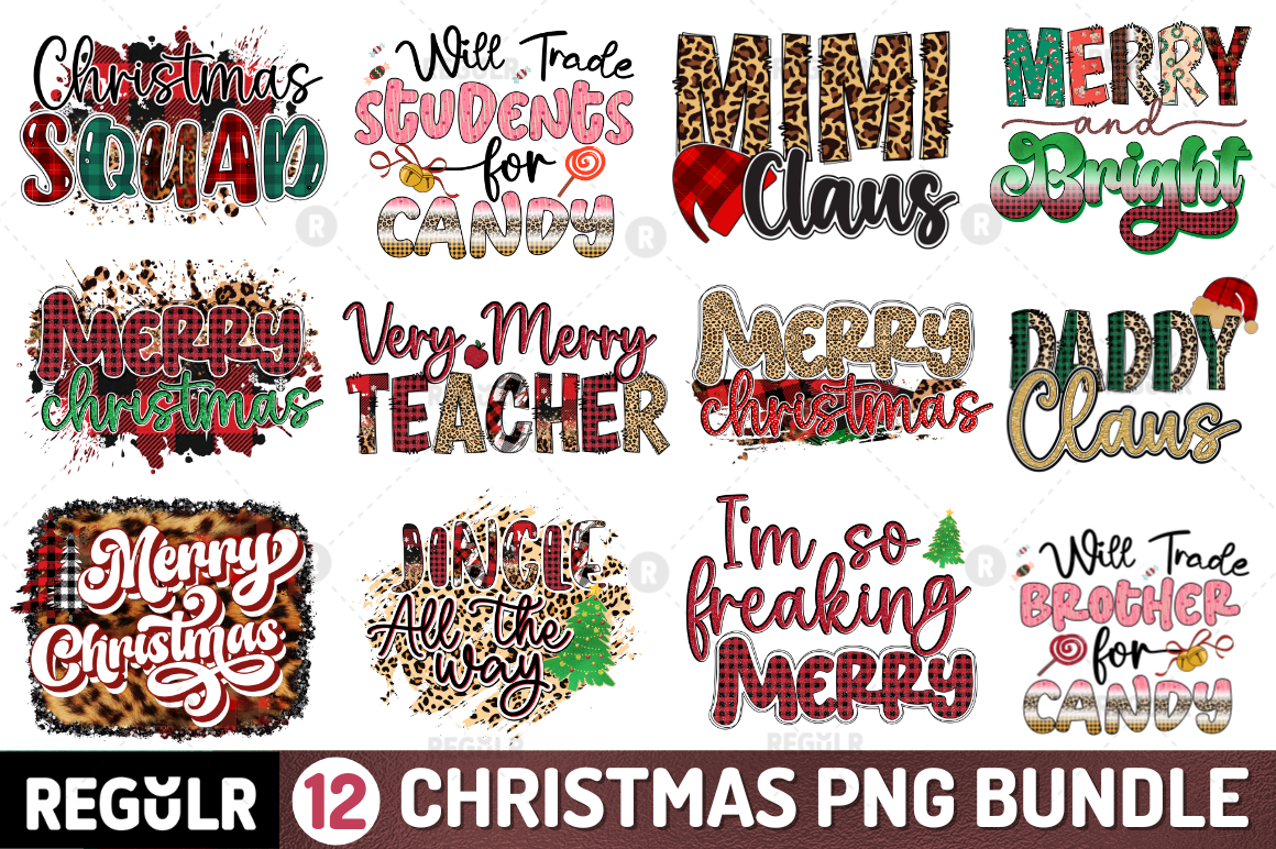 Christmas Sublimation PNG Bundle