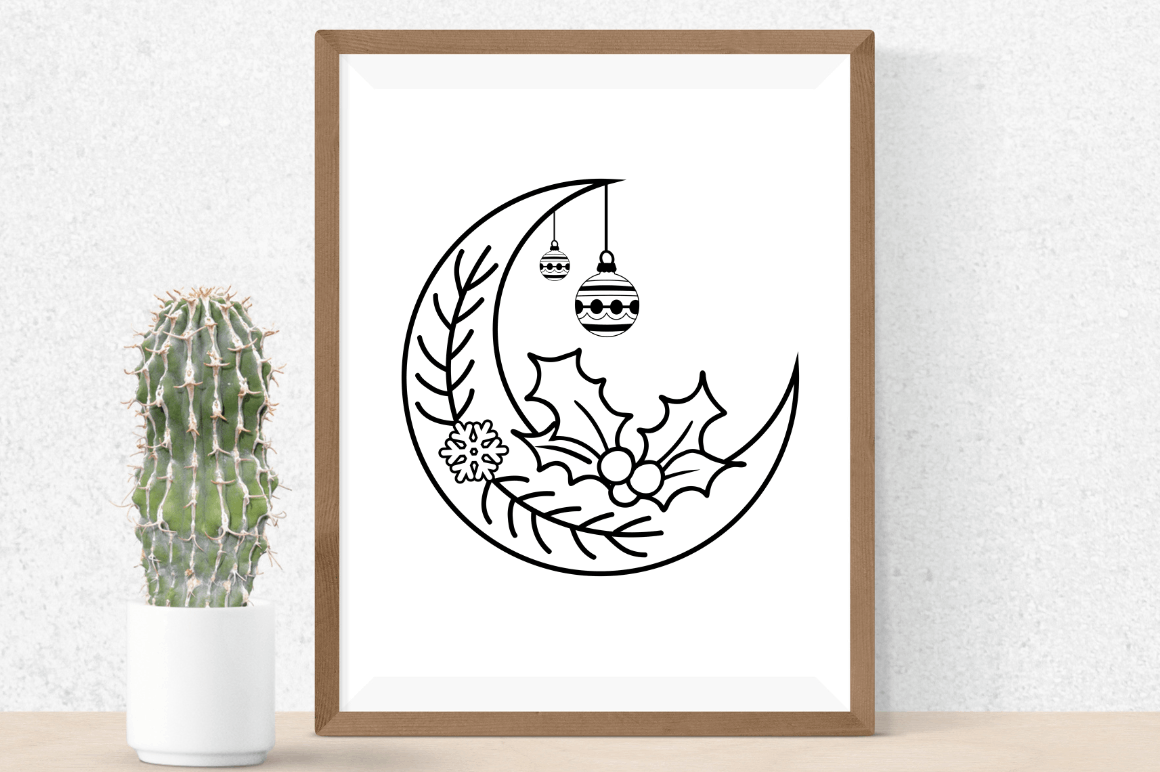 Laser Cut Christmas Moon SVG Bundle