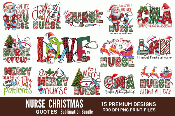 Nurse Christmas Sublimation Bundle