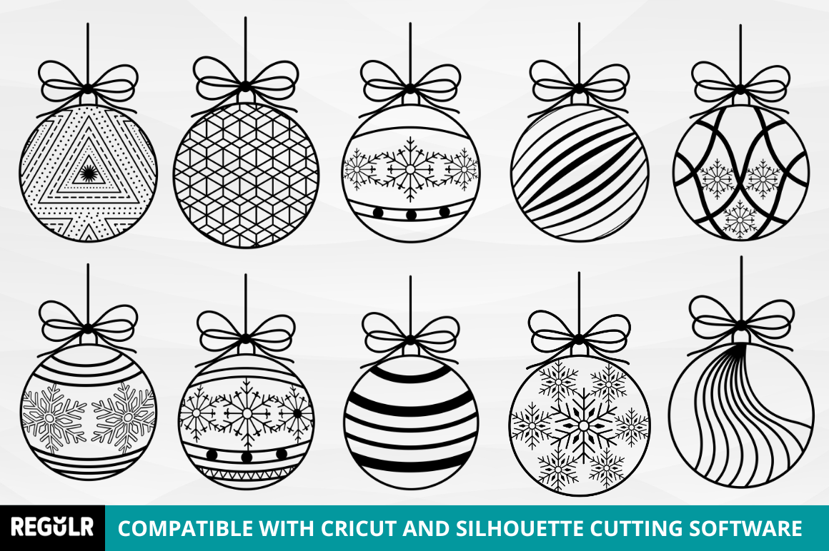 Paper Cut Christmas Ball SVG Bundle