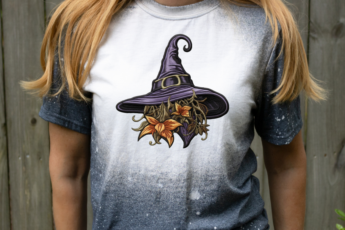 Embroidery Witch Hat Clipart Bundle