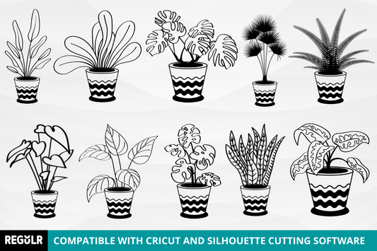 Potted Plants Svg Bundle