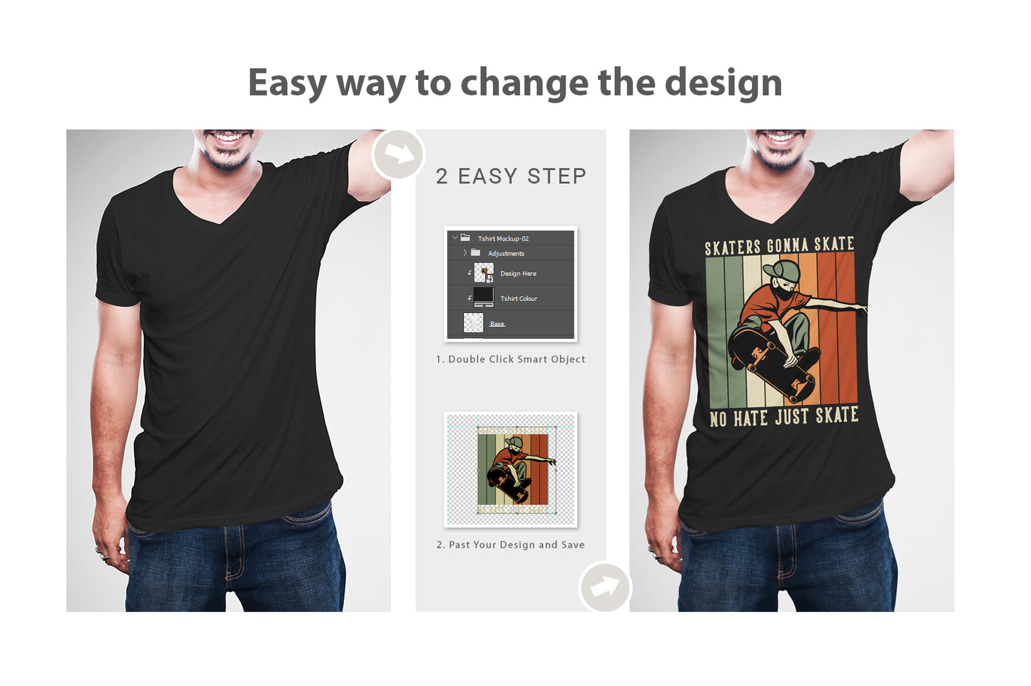 7 Editable Crew Neck Men’s T-Shirt Mock-Up Bundle – Realistic & Stylish Mock-Up Pack