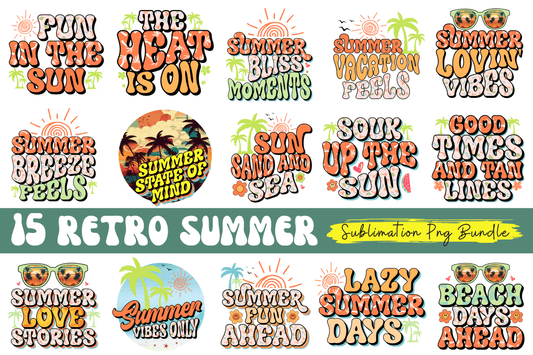 Retro Summer/Beach Sublimation Bundle