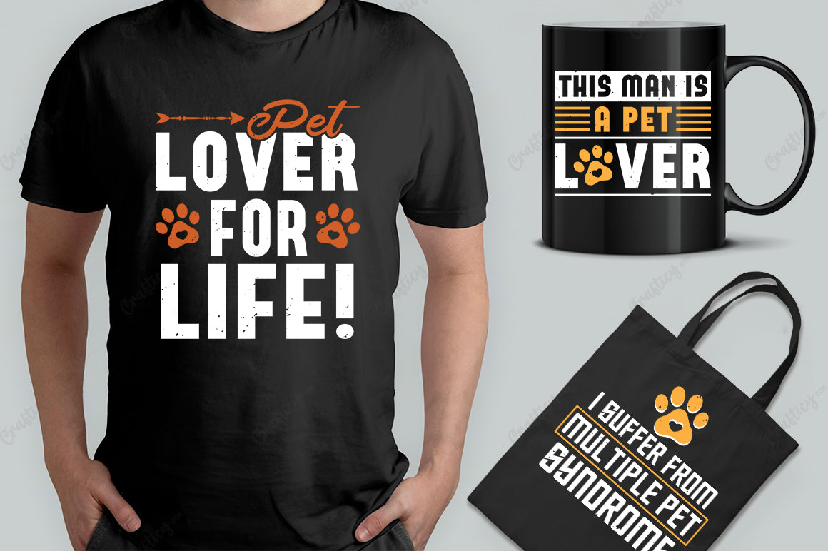 30 Editable Pet Lover T-Shirt Designs Bundle