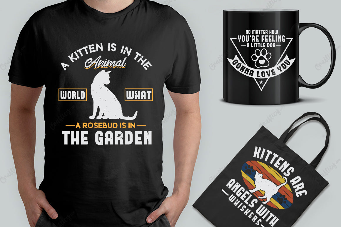 30 Editable Pet Lover T-Shirt Designs Bundle