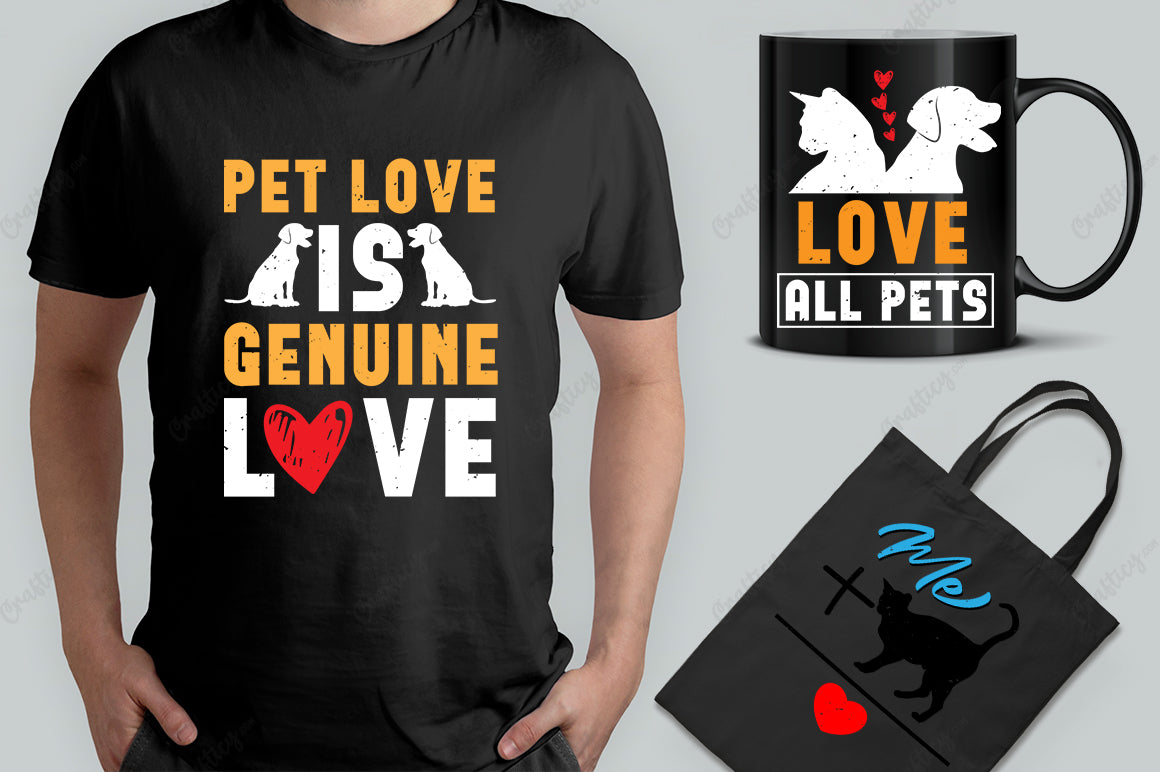 30 Editable Pet Lover T-Shirt Designs Bundle