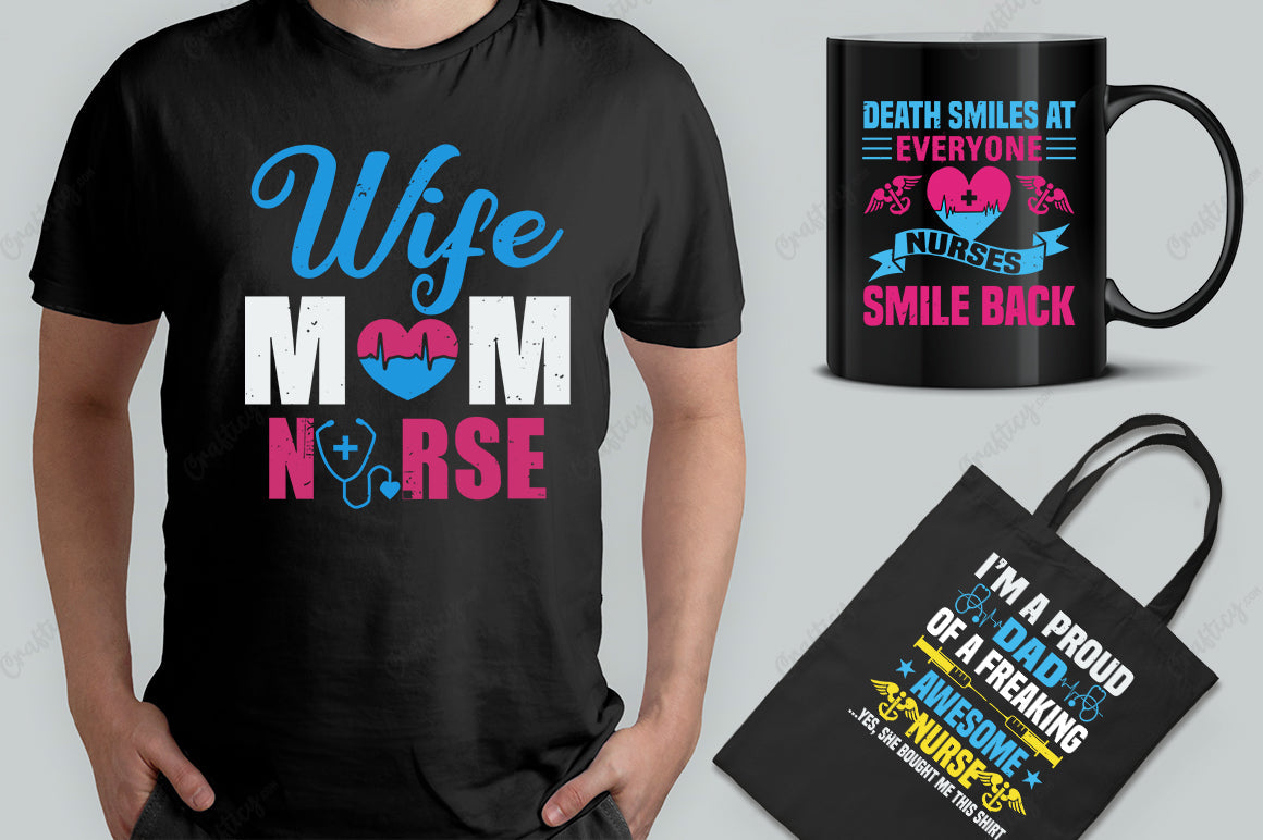 30 Nurse T-Shirt Designs Bundle