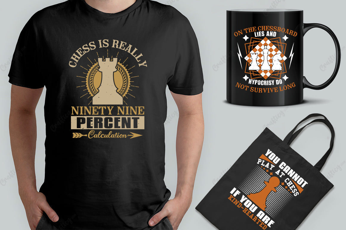 25 Chess T-Shirt Designs Bundle