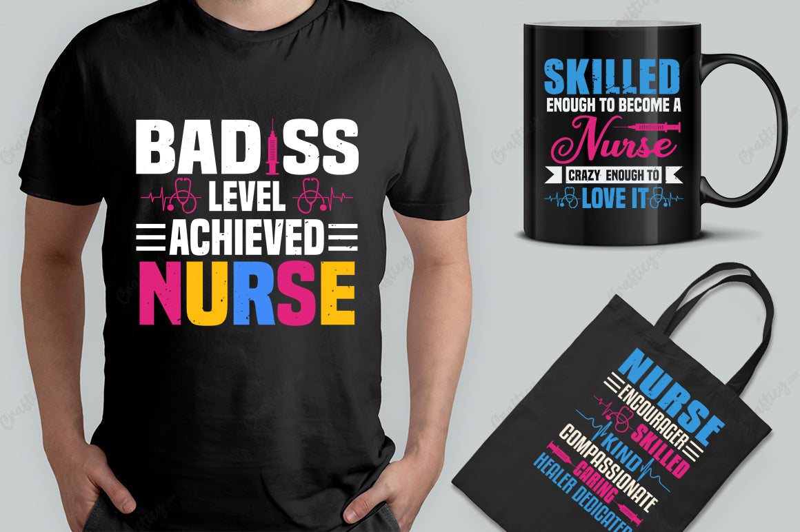 30 Nurse T-Shirt Designs Bundle