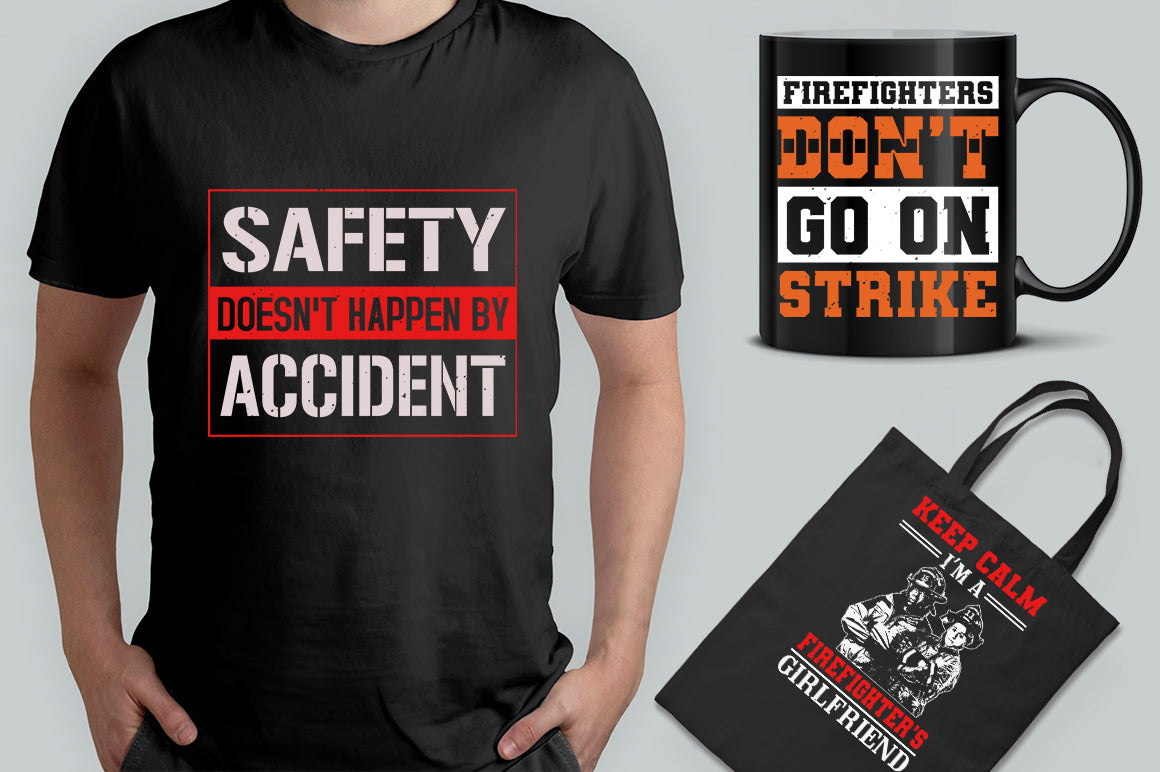 15 Editable Firefighter T-Shirt Design Bundle