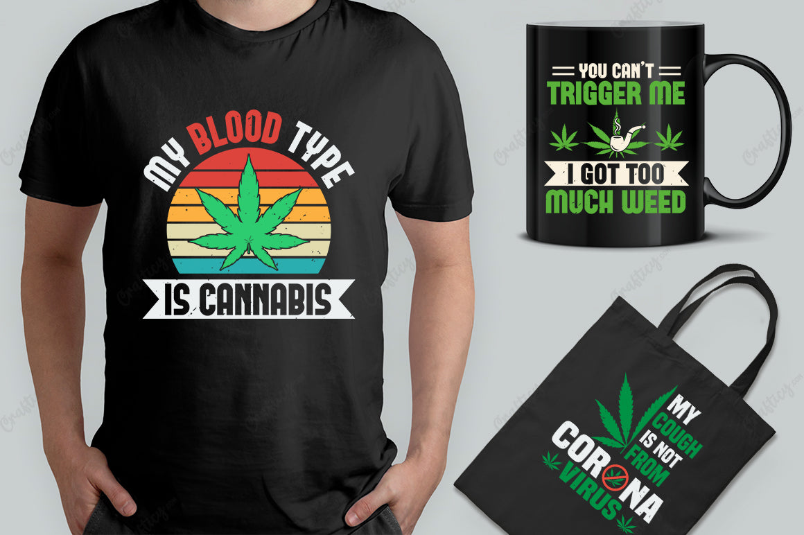 Cannabis T-Shirt Design Bundle