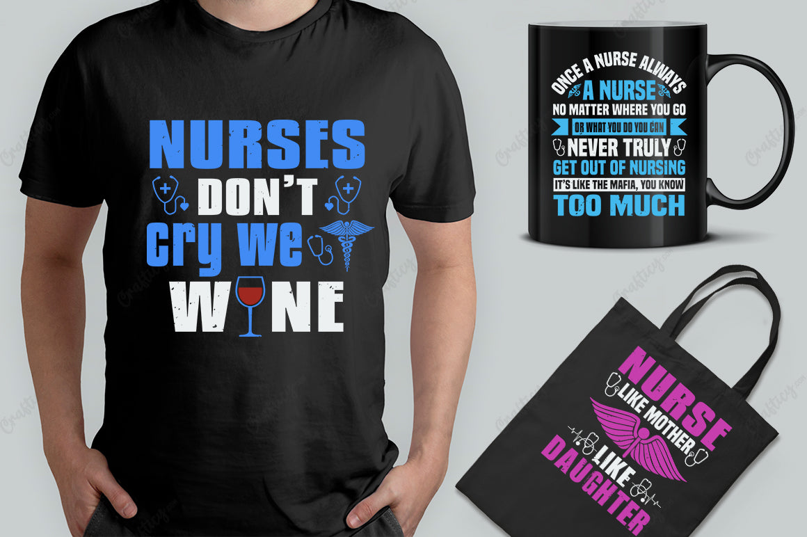 30 Nurse T-Shirt Designs Bundle