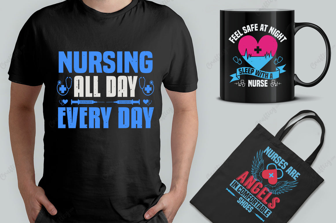 30 Nurse T-Shirt Designs Bundle