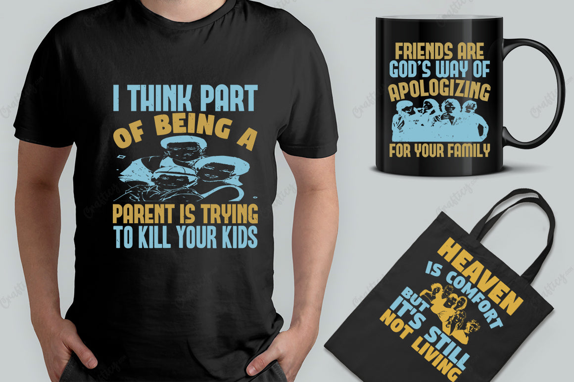 15 Editable Family T-Shirt Designs Bundle