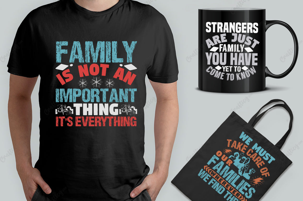 20 Editable Family T-Shirt Designs Bundle-Vol:3