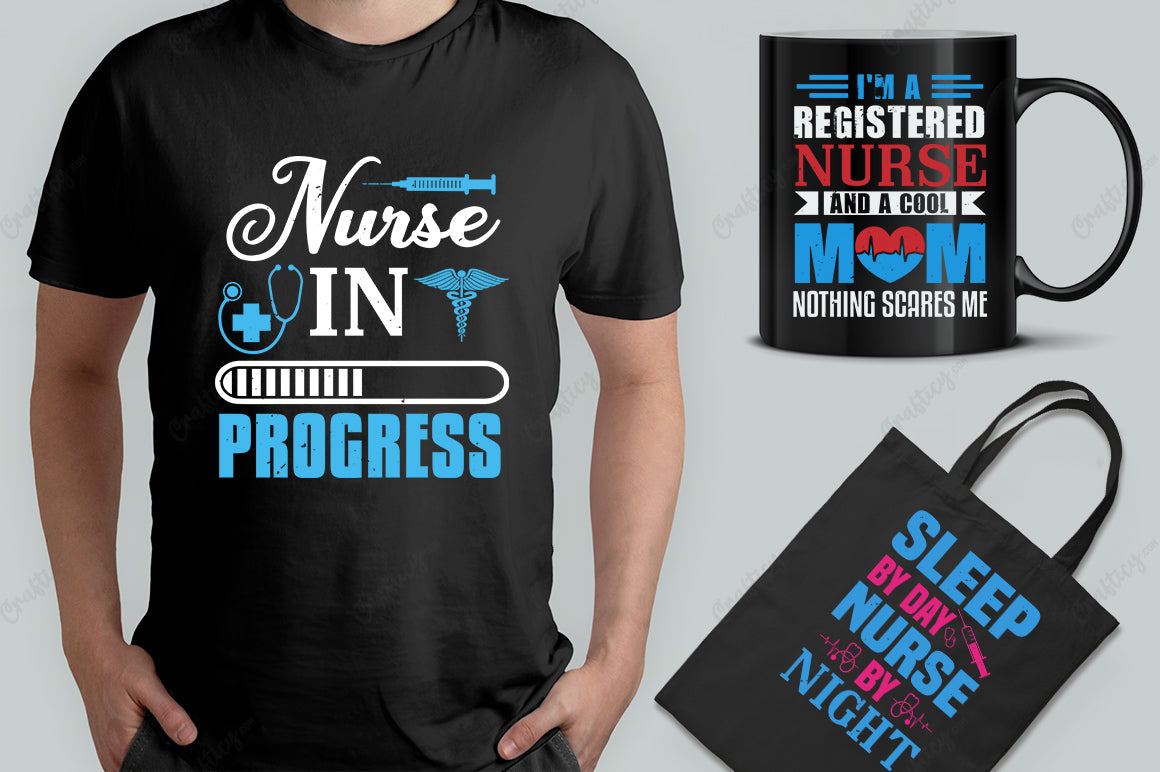 30 Nurse T-Shirt Designs Bundle