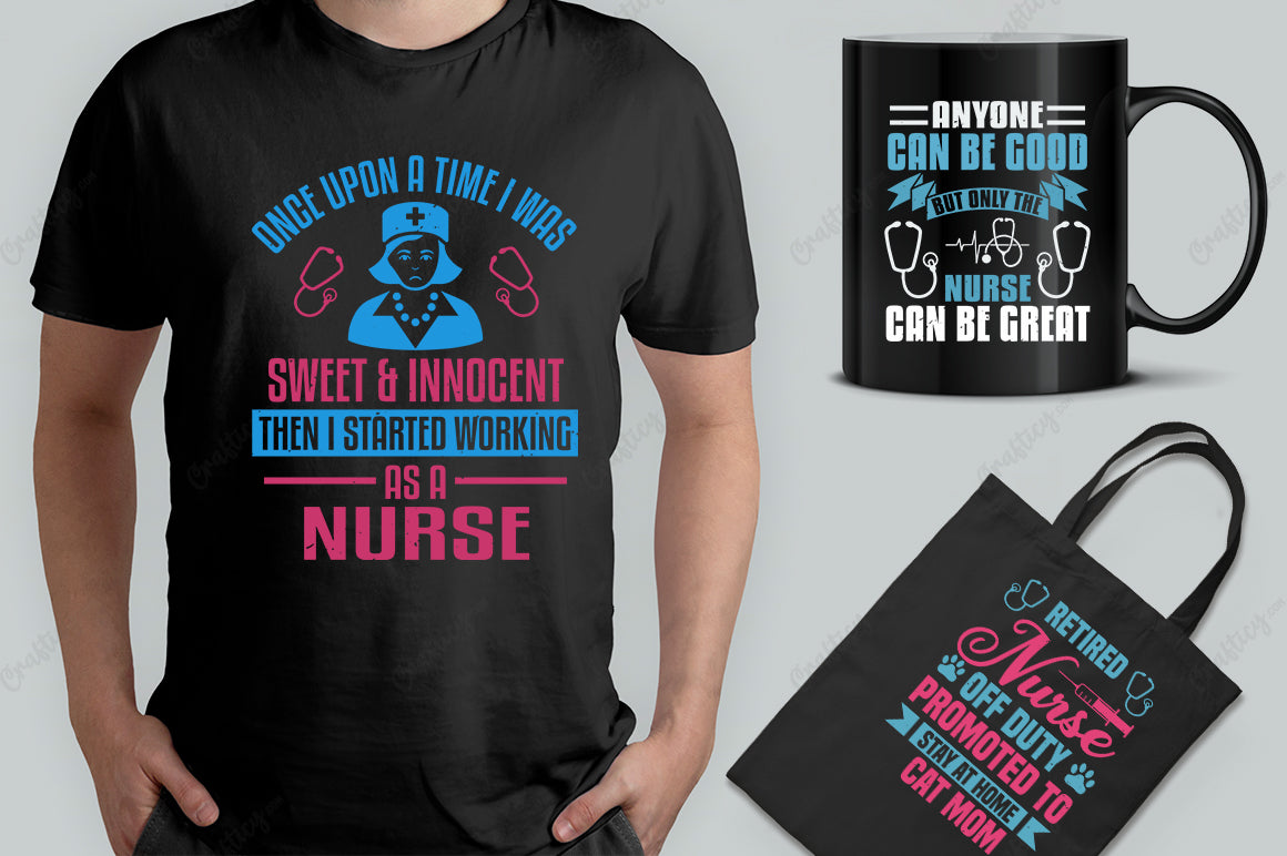 30 Nurse T-Shirt Designs Bundle