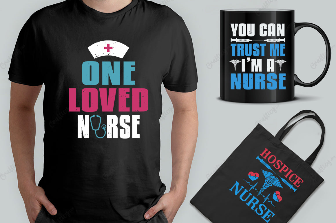 30 Nurse T-Shirt Designs Bundle